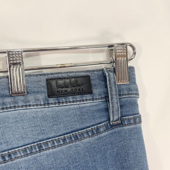 Nicole Miller Plus Size 20 High Rise Skinny Jeans Floral Embroidered Raw Hem 677 - Picture 8 of 11